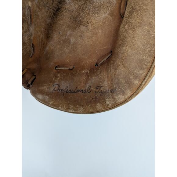 Vintage Top Grain Cow Hide Leather Deep Pocket Catcher's Mitt Glove 425C - Picture 4 of 9